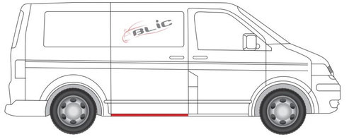 Prag Lateral Dreapta / Stanga Blic Volkswagen T5 2003-2015 6505-06-9568012K