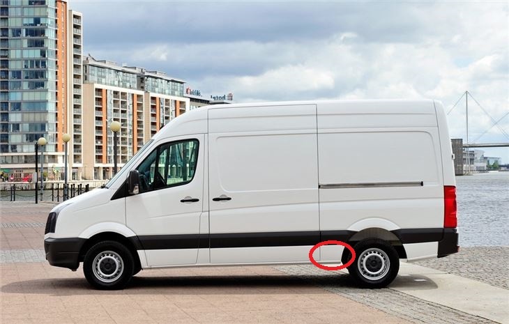 Prag metalic aripa stanga spate 4300mm VW Crafter 2006-2017