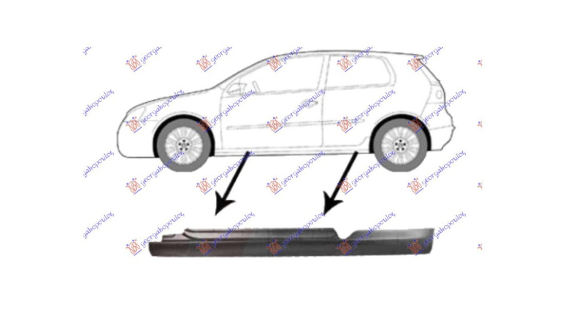 Prag stanga lateral VW Golf 5 2004-2008 NOU 1K3809835 (VARIANTA 3 USI)