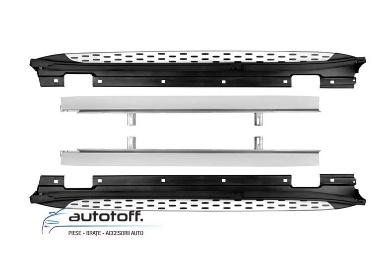 Praguri compatibile cu Mercedes GLA X156 (2014+) din aluminiu