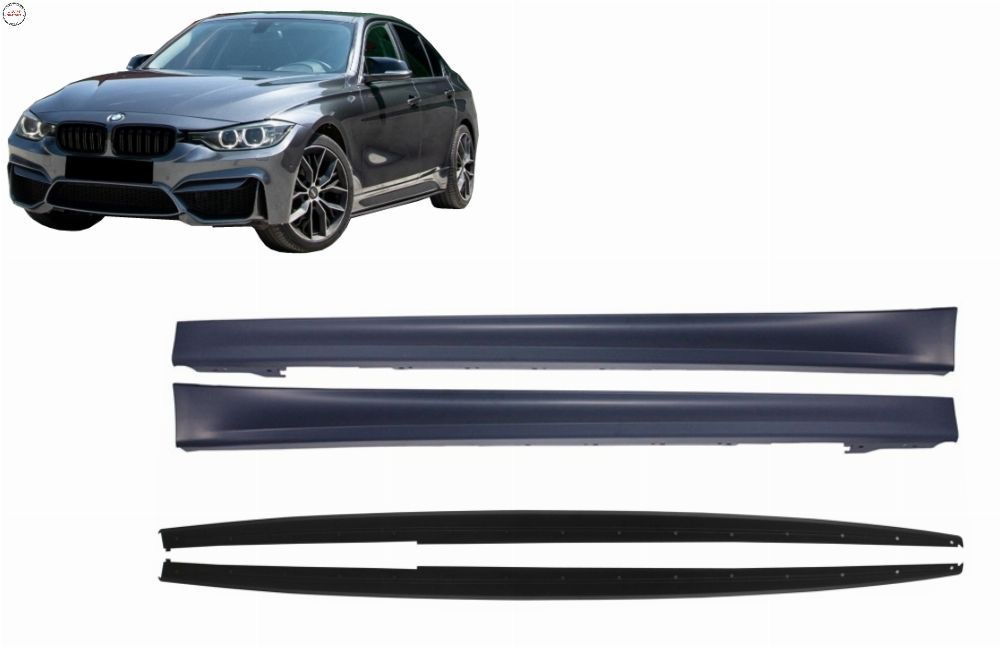 Praguri Laterale cu Extensii Add-on Lip BMW Seria 3 F30 F31 (2011-2018) M3 Design- livrare gratuita