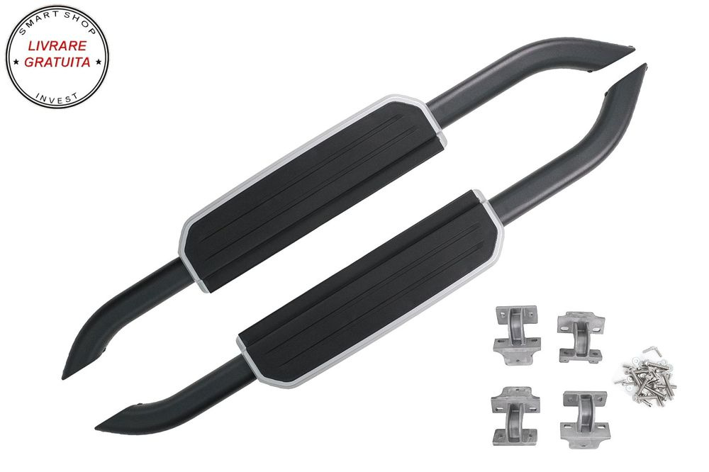 Praguri trepte Laterale 90 compatibile cu Land ROVER Defender (1990-2016) Black Ed- livrare gratuita