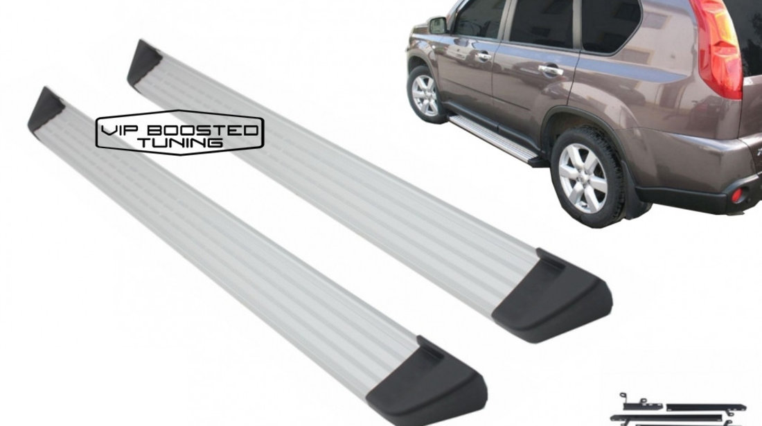 Praguri Trepte Laterale aluminiu Nissan X-Trail II (2007-2012)