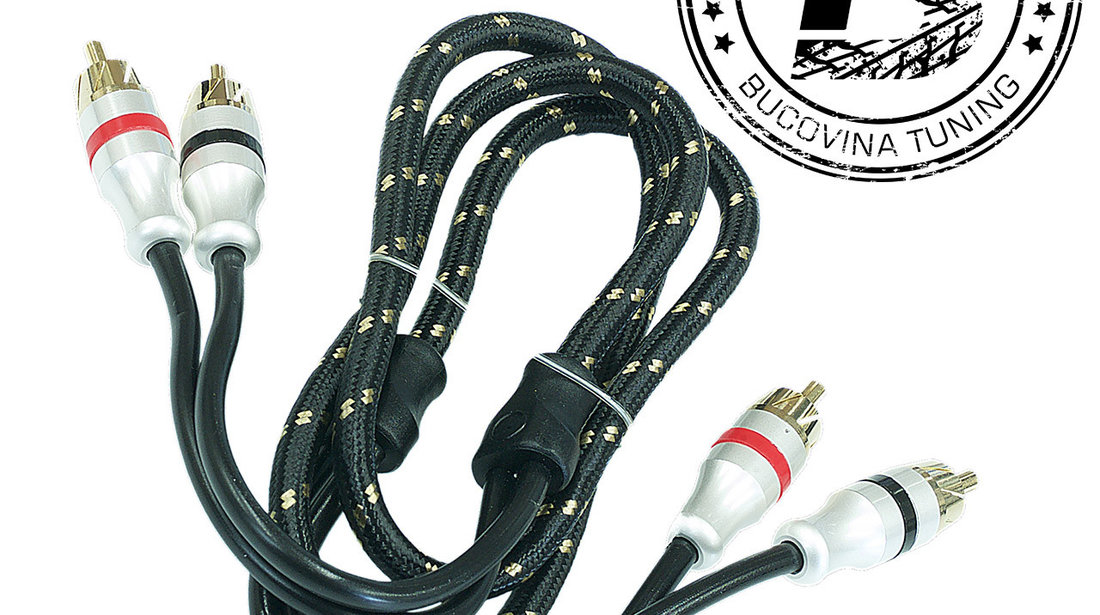 PRCA1.2 Quad Core Pure OFC Twist Shielded RCA Audio Cable 1m Length