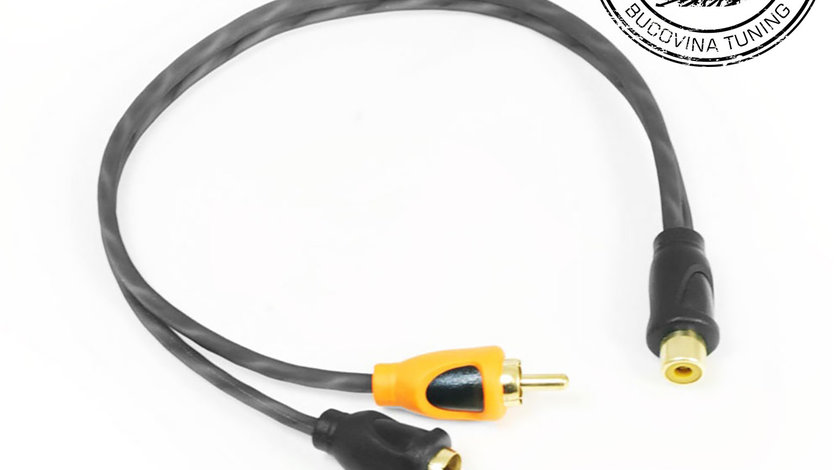 PRCAYF.1 Twin Core Pure OFC Twist RCA Audio Y Lead Splitter 1F 2M