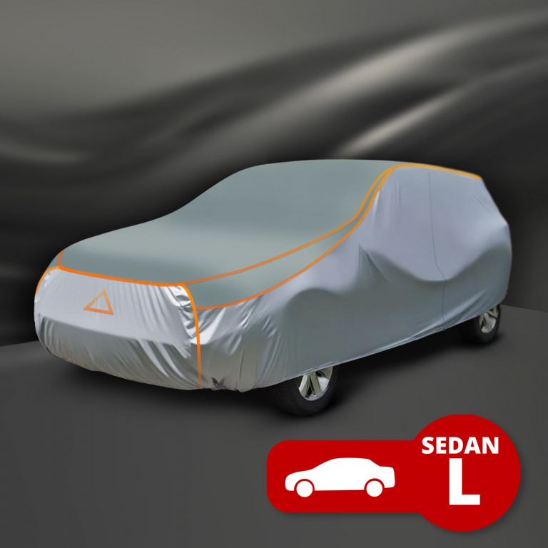 Prelată Auto Impermeabilă Anti-Grindină Pentru Sedan, Mărimea L, 483 x 178 x 120 cm Mnc 55763B