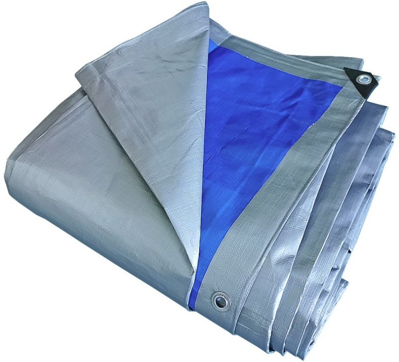 Prelata Cu Inele 3x4M 180G/MP Argintiu-Albastru 104084