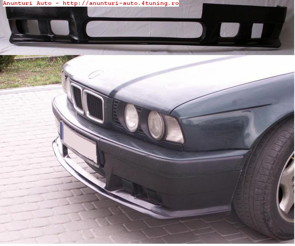 Prelungire adaos fusta extensie lip buza bara fata BMW E34 pachet M tech Aerodynamic