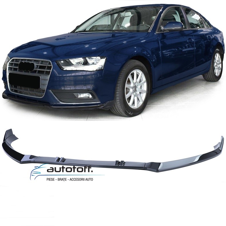 Prelungire bara fata Audi A4 B8 Facelift (11-15) Negru lucios