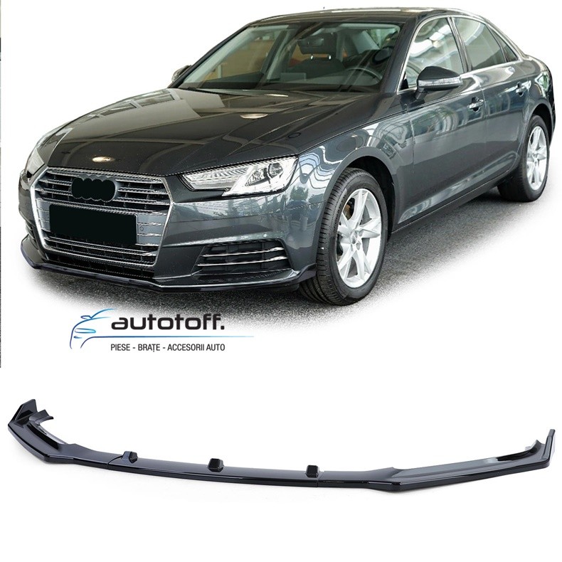Prelungire bara fata Audi A4 B9 (15-19) Negru lucios