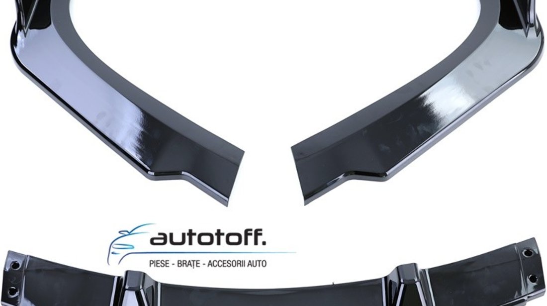 Prelungire bara fata BMW E90 E91 Seria 3 Facelift (08-13) Negru lucios