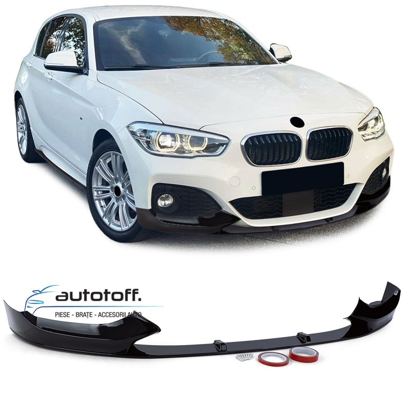 Prelungire bara fata BMW F20 F21 Seria 1 Facelift (15-19) Negru lucios