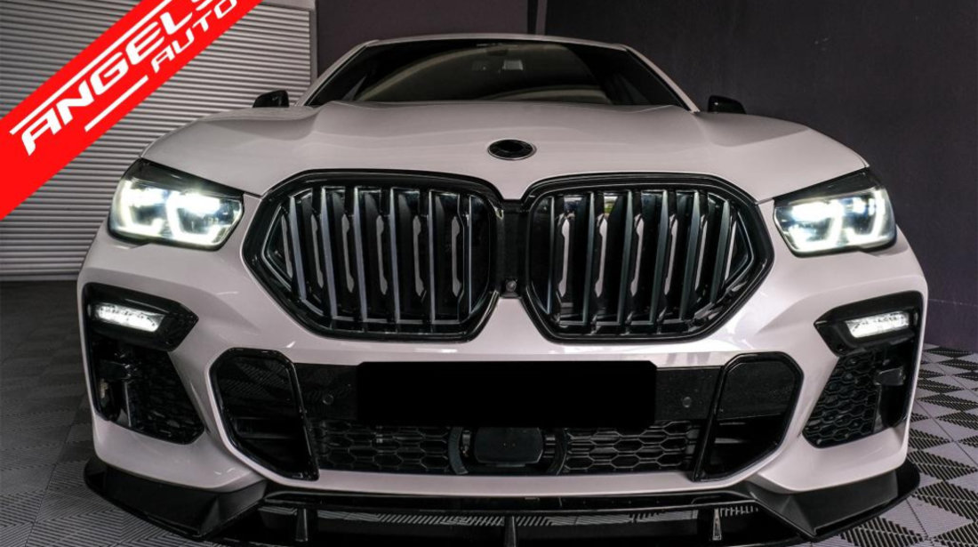 Prelungire Bara Fata BMW X6 G06 (2019-up) Negru Lucios