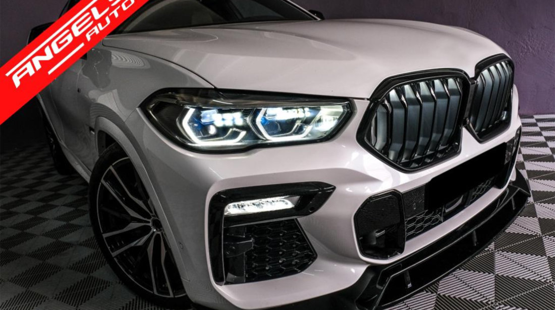 Prelungire Bara Fata BMW X6 G06 (2019-up) Negru Lucios