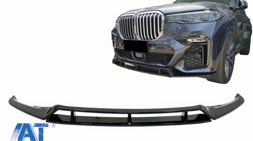 Prelungire Bara Fata compatibil cu BMW X7 G07 M Sport (2020-up) Negru Lucios