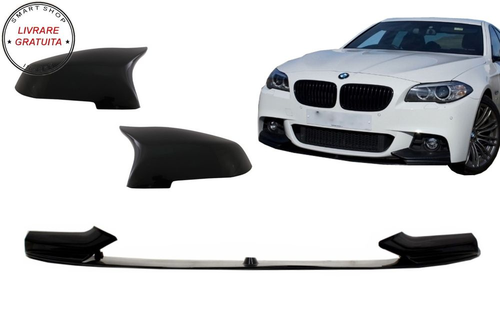 Prelungire Bara Fata cu Capace Oglinzi BMW Seria 5 F10 F11 (2015-2017) M-Performan- livrare gratuita