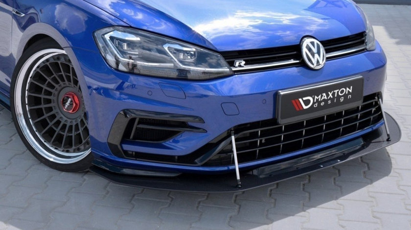 Prelungire Bara Fata Lip Splitter RACING VW Golf 7 R / R-Line Facelift VW-GO-7F-R-FD4G+CNCA