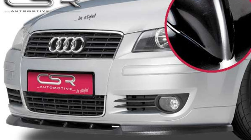 Prelungire Bara Fata Lip Spoiler Audi A3 8P 8PA nicht passend pentru S3 2003-2008 CSR-CSL043-G Plastic ABS negru lucios