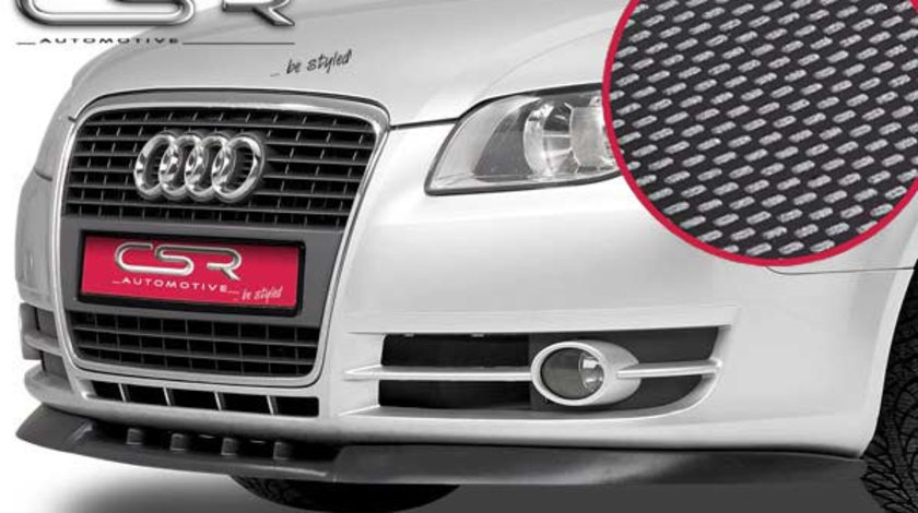 Prelungire Bara Fata Lip Spoiler Audi A4 B7 toate modelele in afara de RS4 2004-2008 CSR-CSL009-C Plastic ABS carbon look