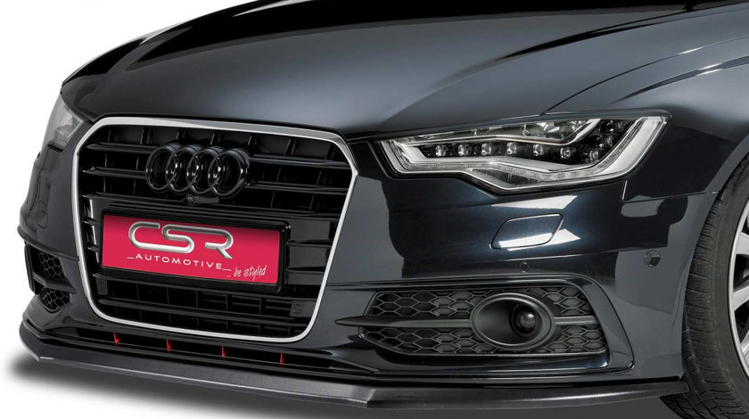 Prelungire Bara Fata Lip Spoiler Audi A6 C7 numai S-Line, in afara de S/RS 2011- CSR-CSL164 Plastic ABS