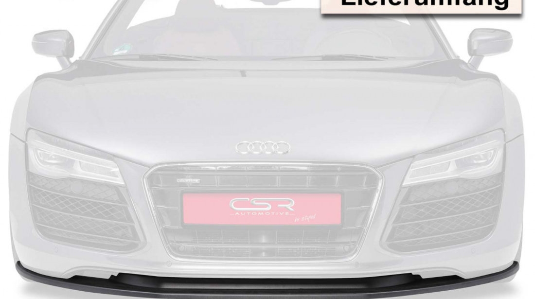 Prelungire Bara Fata Lip Spoiler Audi R8 toate modelele 2006-2015 CSR-CSL139-C Plastic ABS carbon look