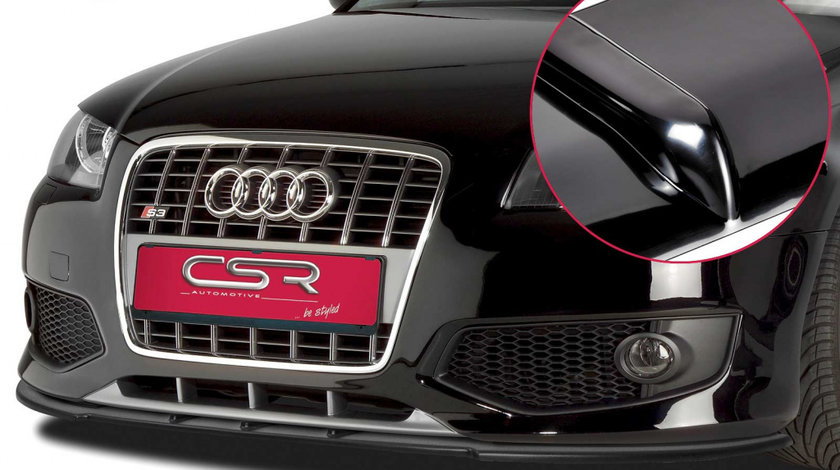 Prelungire Bara Fata Lip Spoiler Audi S3 8P 2003-2013 CSR-CSL162-G Plastic ABS negru lucios