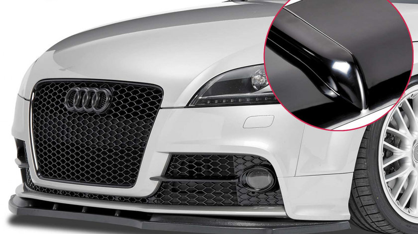 Prelungire Bara Fata Lip Spoiler Audi TT 8J toate modeleleS/S-Line 2006-2014 CSR-CSL095-G Plastic ABS negru lucios