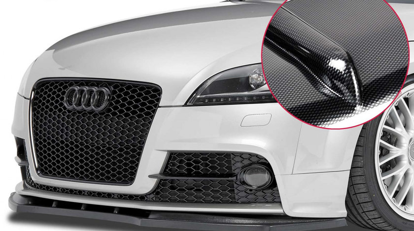 Prelungire Bara Fata Lip Spoiler Audi TT 8J toate modeleleS/S-Line 2006-2014 CSR-CSL095-C Plastic ABS carbon look