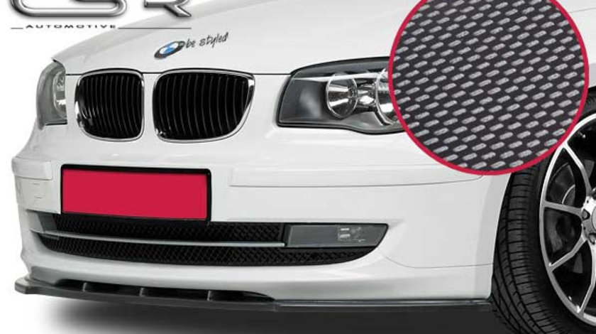 Prelungire Bara Fata Lip Spoiler BMW seria 1 E81/E87 toate modelele in afara de M-Paket 2007-2011 CSR-CSL016-C Plastic ABS carbon look