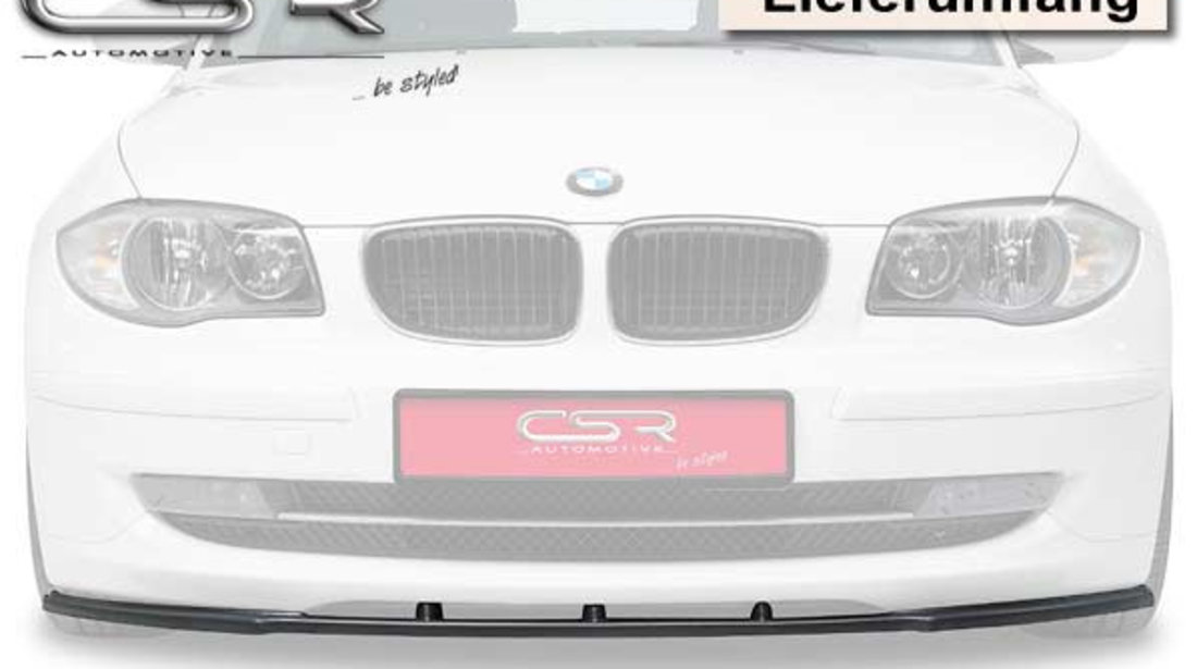 Prelungire Bara Fata Lip Spoiler BMW seria 1 E81/E87 toate modelele in afara de M-Paket 2007-2011 CSR-CSL016-G Plastic ABS negru lucios