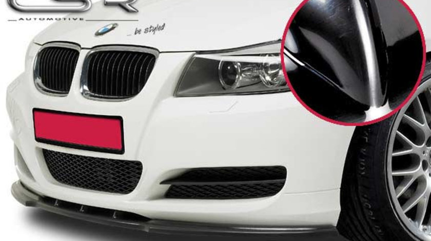 Prelungire Bara Fata Lip Spoiler BMW seria 3 E90 LCI, E91 LCI limuzina/Touring 2008-2012 CSR-CSL003-G Plastic ABS negru lucios