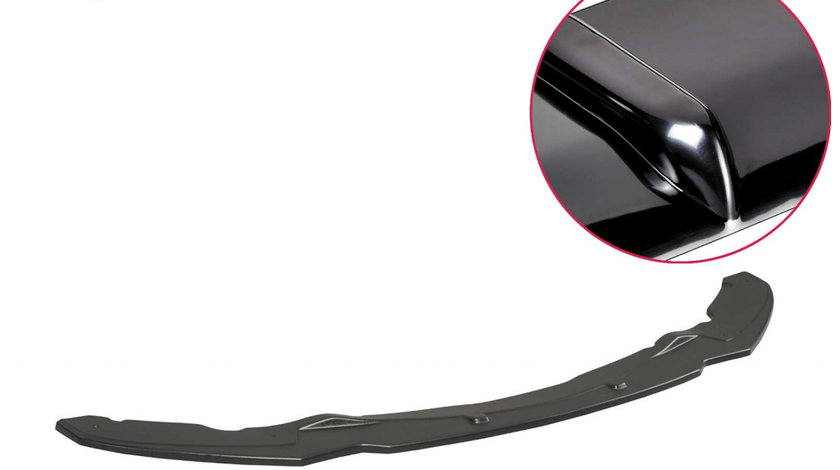 Prelungire Bara Fata Lip Spoiler BMW seria 4 F32 F33 F36 Coup?/Cabrio/Grand Coup? 10/2013- CSR-CSL167-G Plastic ABS negru lucios