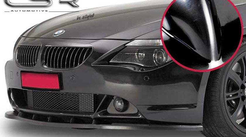 Prelungire Bara Fata Lip Spoiler BMW seria 6 E63/E64 toate modelele in afara de M/M-Paket 2003-9/2007 CSR-CSL017-G Plastic ABS negru lucios