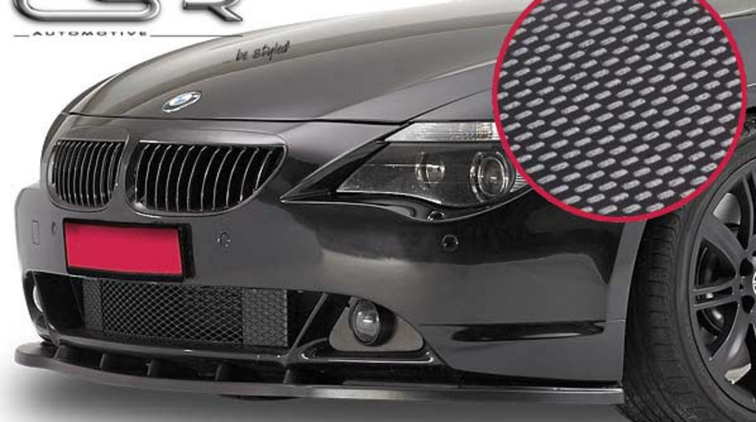 Prelungire Bara Fata Lip Spoiler BMW seria 6 E63/E64 toate modelele in afara de M/M-Paket 2003-9/2007 CSR-CSL017-C Plastic ABS carbon look