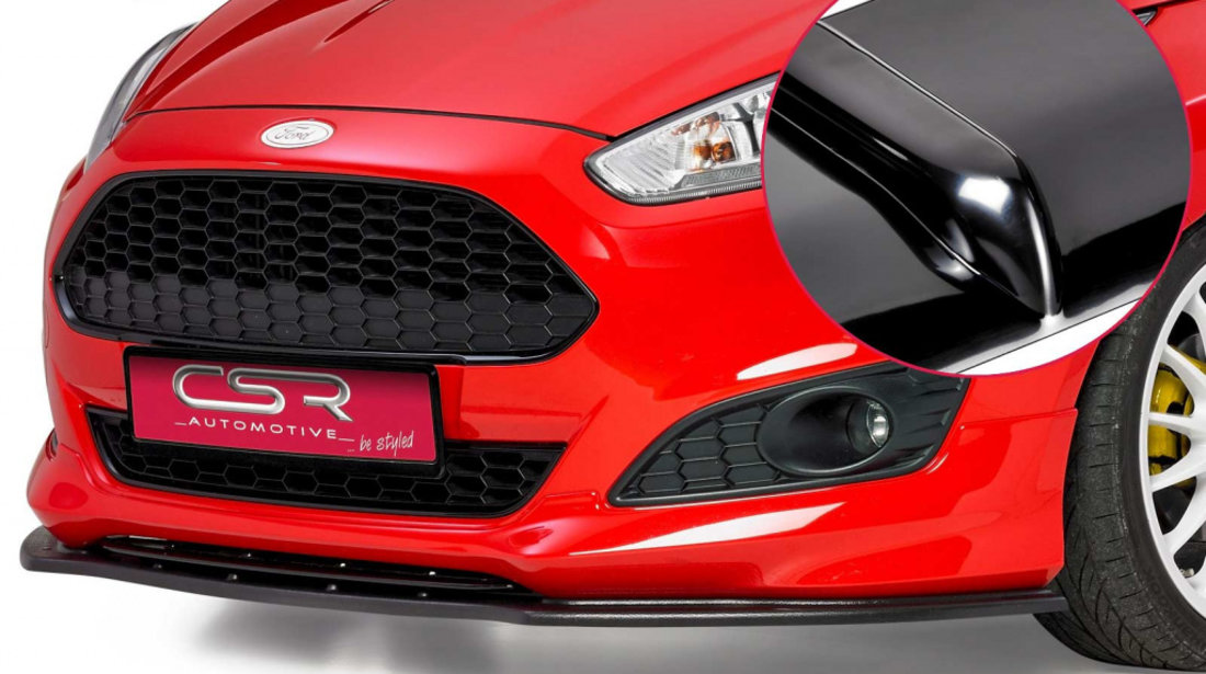 Prelungire Bara Fata Lip Spoiler Ford Fiesta MK7 ST-Line ab 2013 CSR-CSL098-G Plastic ABS negru lucios