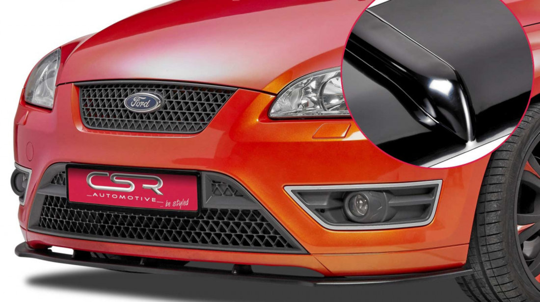 Prelungire Bara Fata Lip Spoiler Ford Focus II ST 2005-11/2007 CSR-CSL135-G Plastic ABS negru lucios