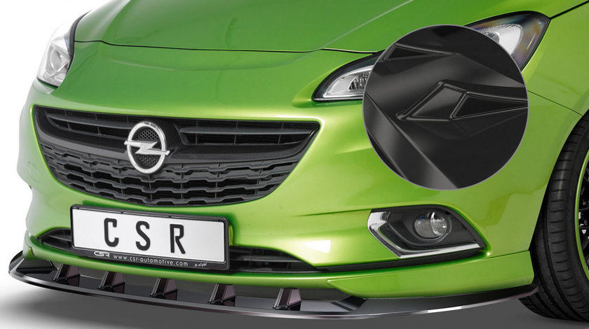 Prelungire Bara Fata Lip Spoiler Opel Corsa E OPC / VXR 2014- CSR-CSL154-G Plastic ABS negru lucios
