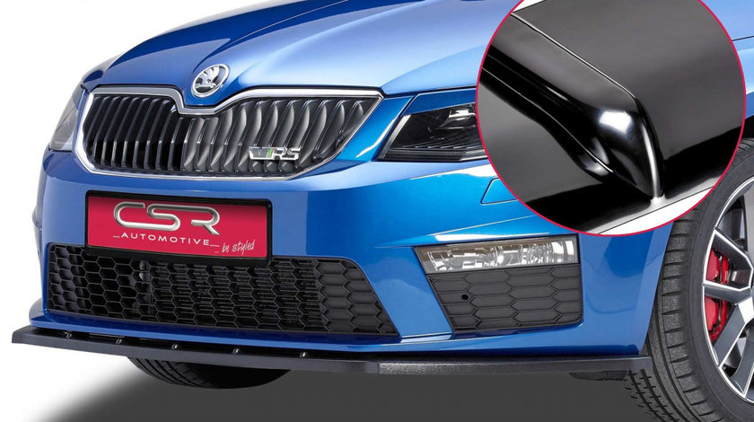 Prelungire Bara Fata Lip Spoiler Skoda Octavia 3 Typ 5E RS ab 2014 CSR-CSL097-G Plastic ABS negru lucios