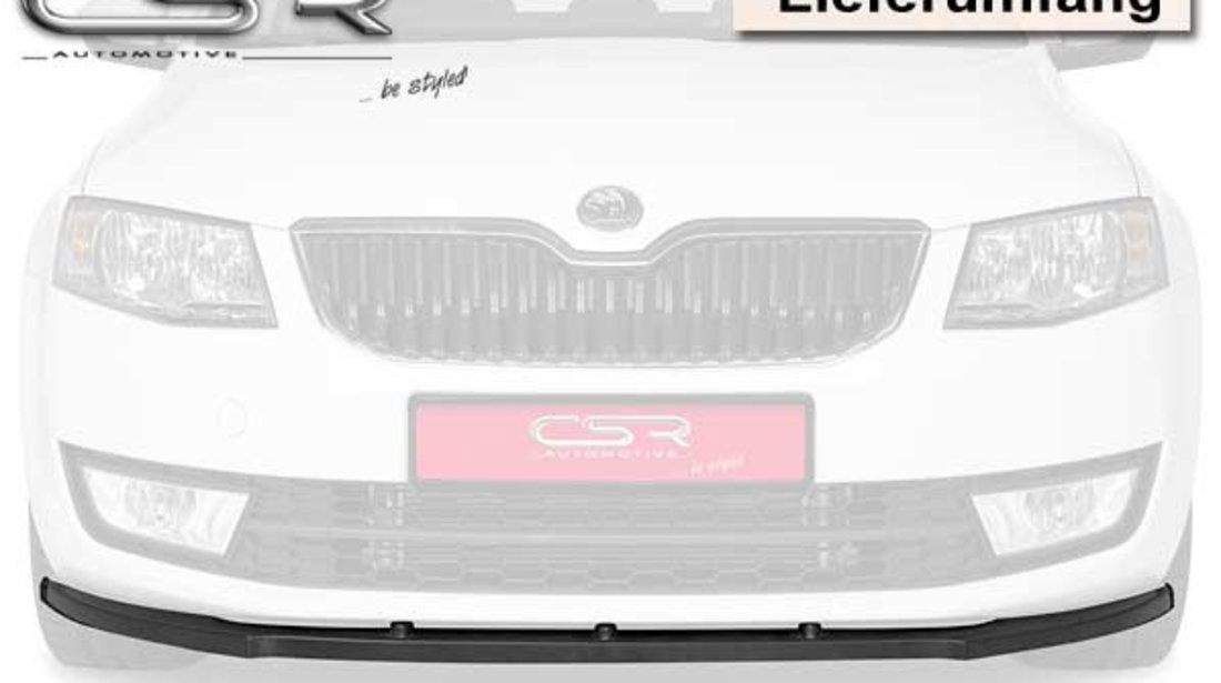 Prelungire Bara Fata Lip Spoiler Skoda Octavia 3 Typ 5E in afara de RS ab 2012 CSR-CSL059-C Plastic ABS carbon look