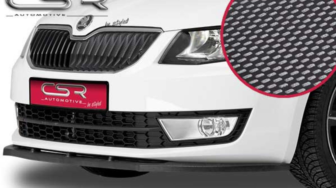 Prelungire Bara Fata Lip Spoiler Skoda Octavia 3 Typ 5E in afara de RS ab 2012 CSR-CSL059-C Plastic ABS carbon look