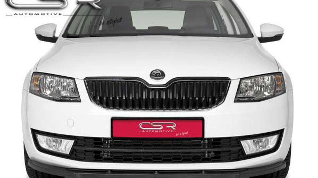 Prelungire Bara Fata Lip Spoiler Skoda Octavia 3 Typ 5E in afara de RS ab 2012 CSR-CSL059-C Plastic ABS carbon look