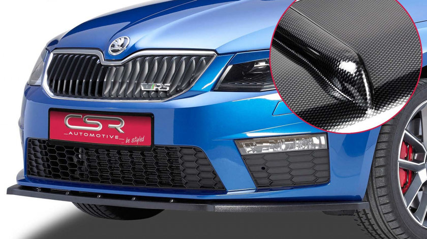 Prelungire Bara Fata Lip Spoiler Skoda Octavia 3 Typ 5E RS ab 2014 CSR-CSL097-C Plastic ABS carbon look