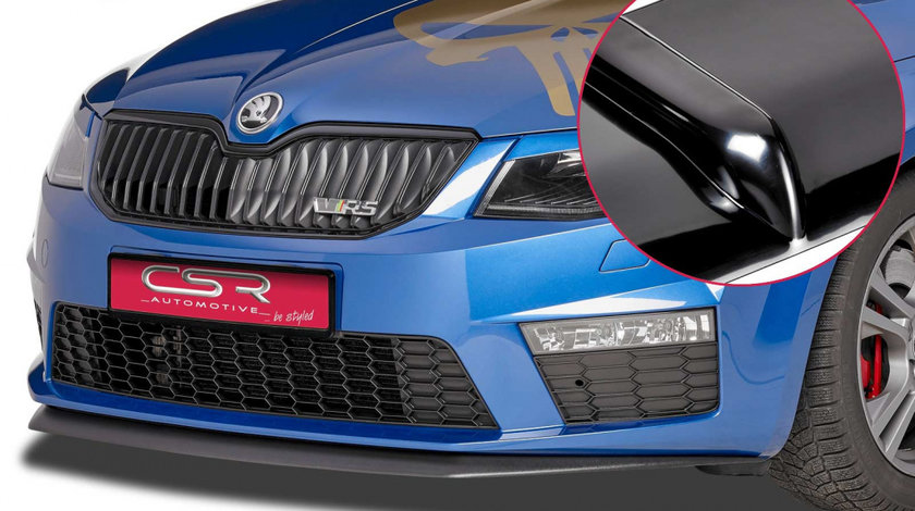 Prelungire Bara Fata Lip Spoiler Skoda Octavia 3 Typ 5E RS ab 2014 CSR-CSL150-G Plastic ABS negru lucios