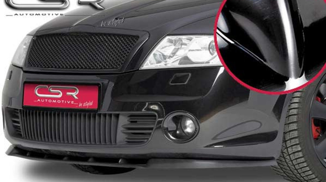 Prelungire Bara Fata Lip Spoiler Skoda Octavia II (1Z) RS 2004-2009 CSR-CSL029-G Plastic ABS negru lucios