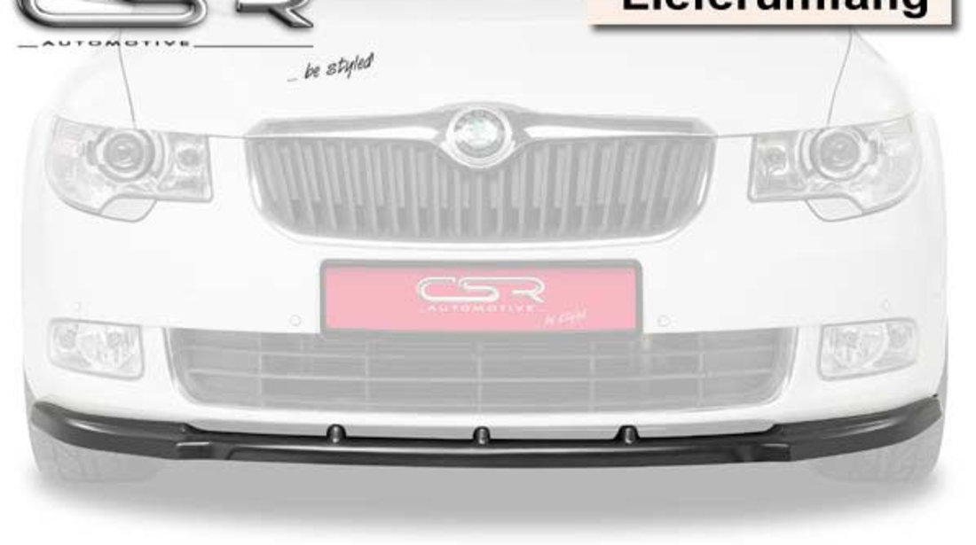 Prelungire Bara Fata Lip Spoiler Skoda Superb II toate modelele 2008-06/2013 CSR-CSL031-G Plastic ABS negru lucios