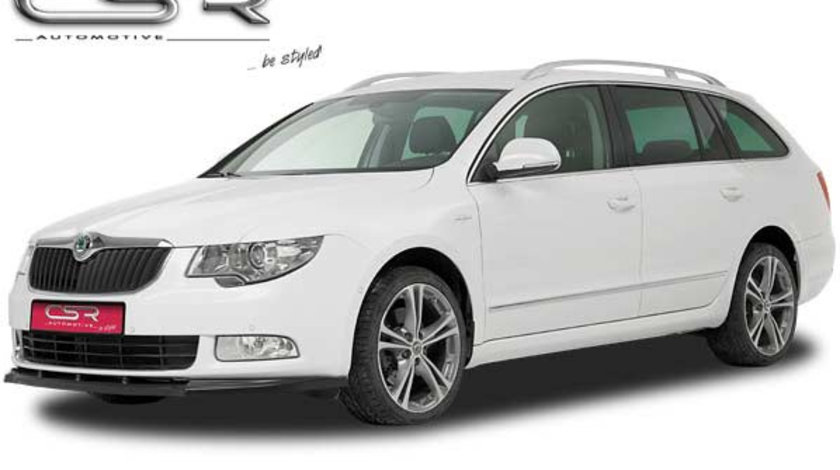 Prelungire Bara Fata Lip Spoiler Skoda Superb II toate modelele 2008-06/2013 CSR-CSL031 Plastic ABS