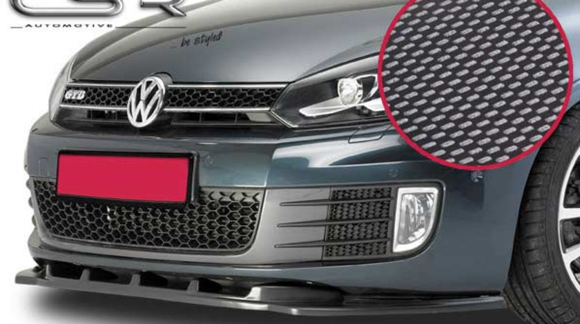 Prelungire Bara Fata Lip Spoiler VW Golf 6 GTI/GTD 2008-2012 CSR-CSL007-C Plastic ABS carbon look