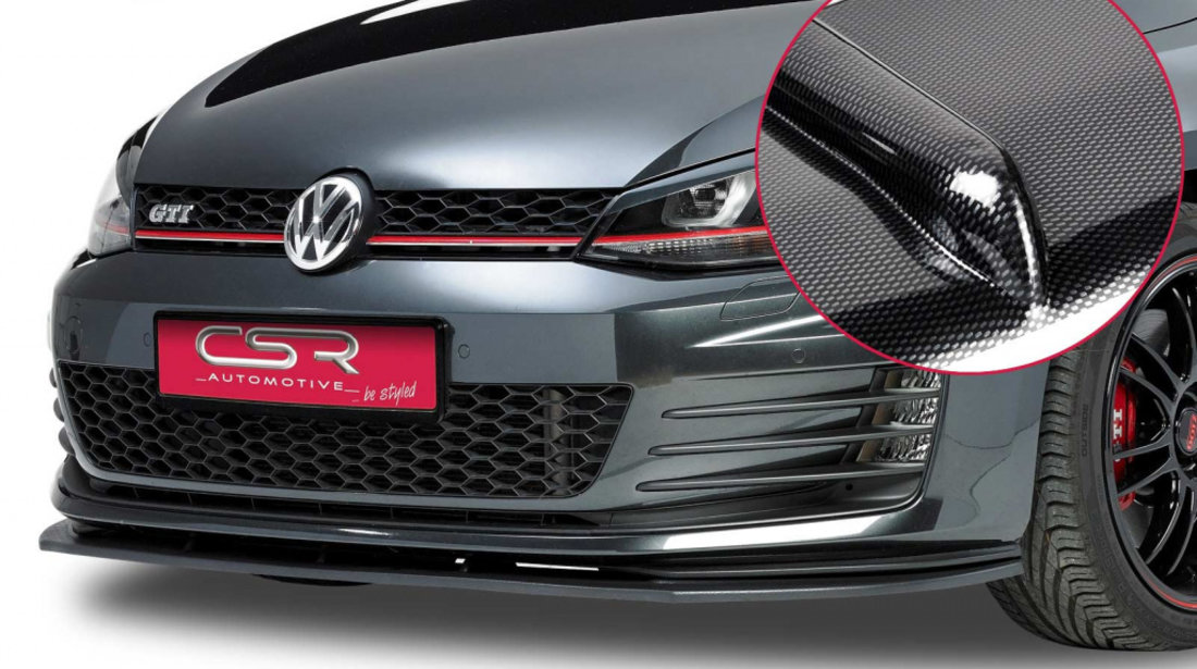 Prelungire Bara Fata Lip Spoiler VW Golf 7 GTI, GTD ab 04/2013 CSR-CSL112-C Plastic ABS carbon look