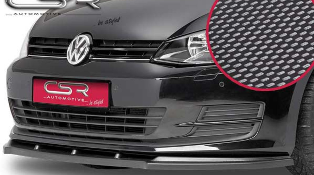 Prelungire Bara Fata Lip Spoiler VW Golf 7 in afara de GTI/R-Line/R 08/2012- CSR-CSL047-C Plastic ABS carbon look