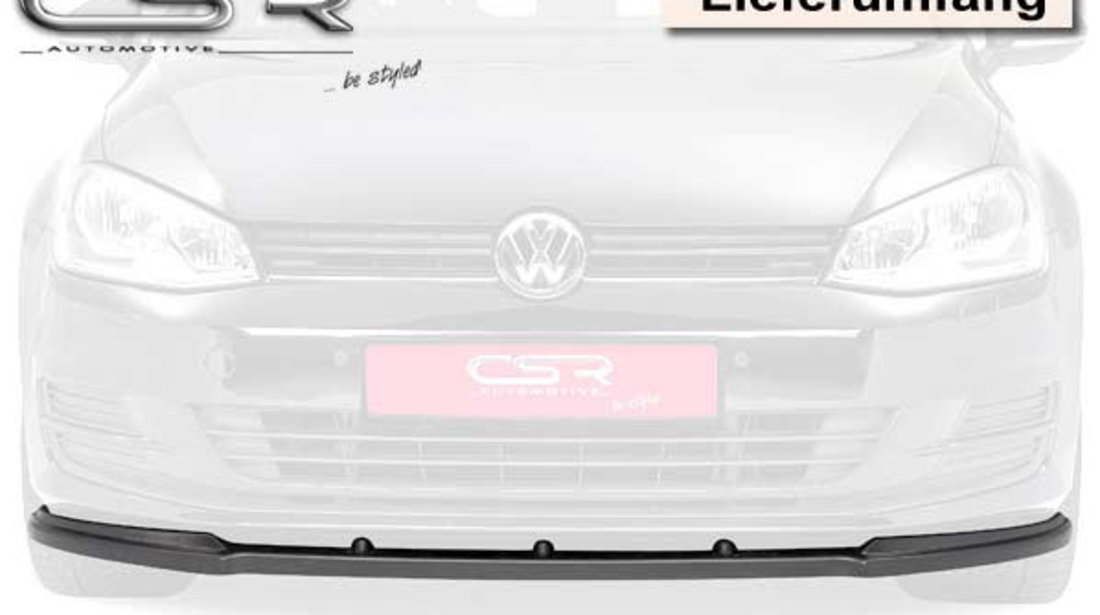 Prelungire Bara Fata Lip Spoiler VW Golf 7 in afara de GTI/R-Line/R 08/2012- CSR-CSL047 Plastic ABS